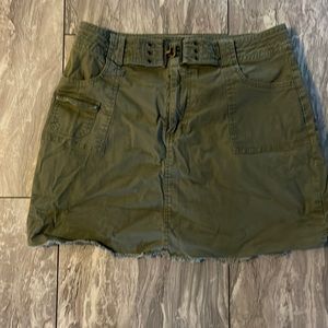 Army Green Mini Skirt